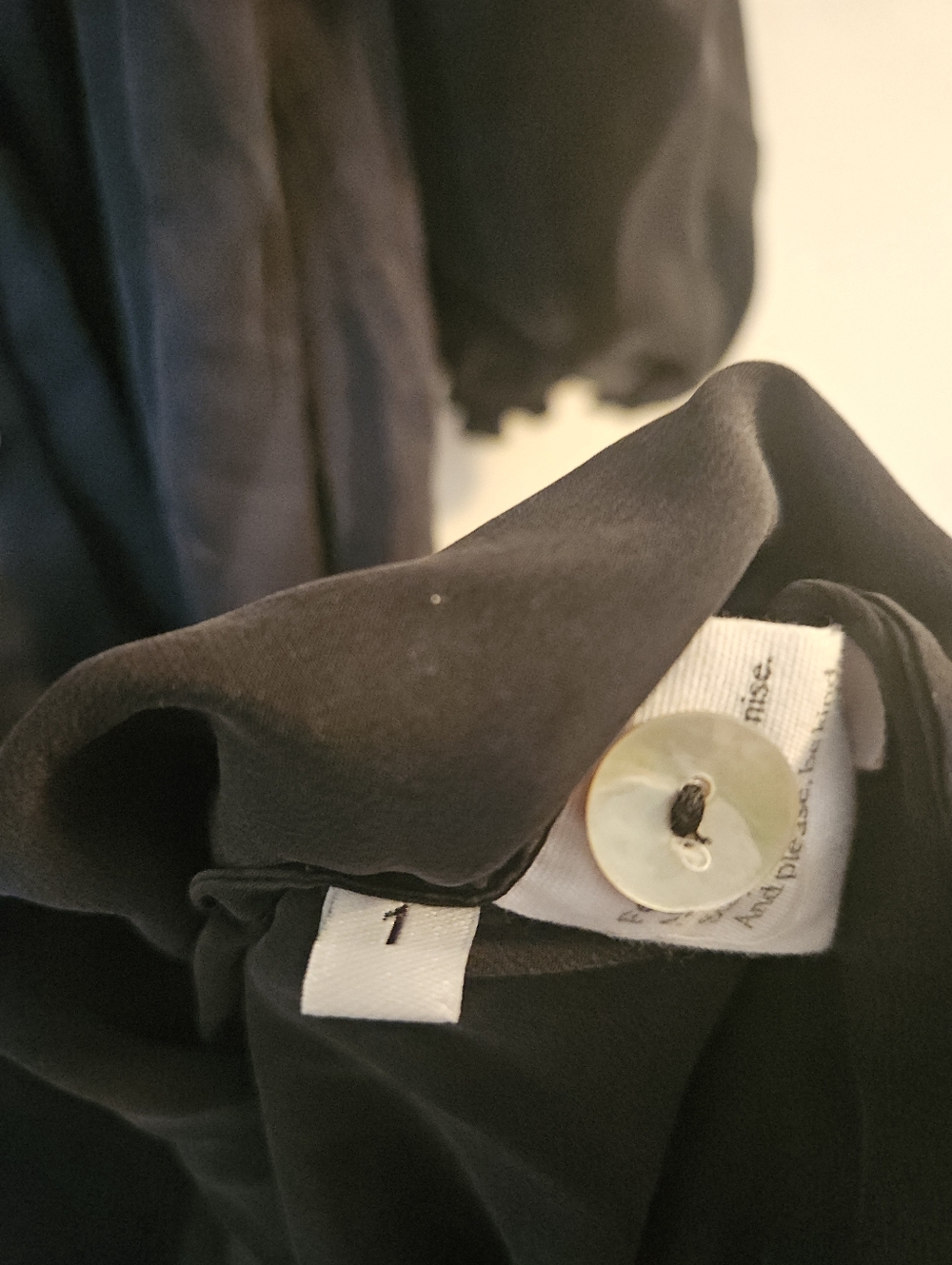 Sleeper 100% silk lounge dress in caviar black - Picture 9 of 10